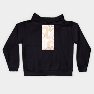 Neutral Tone Abstract Art Kids Hoodie